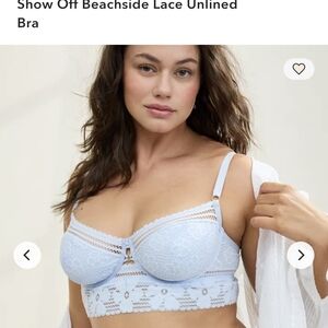 Aerie Lace Unlined Bra in Soft Blue